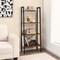 4-Tier Ladder Bookshelf with Metal Frame Modern Industrial Storage Rack for Small Spaces